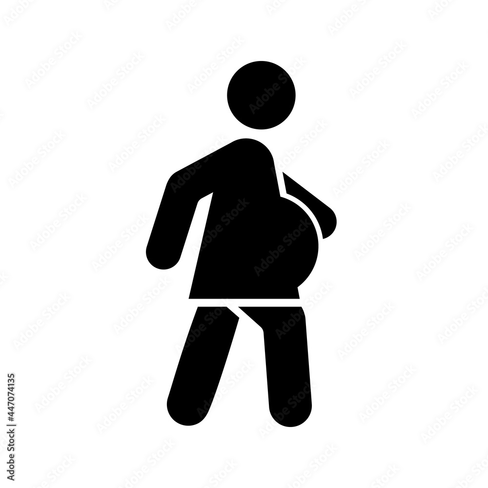 Pregnant woman icon People in motion active lifestyle sign Pregnant woman icon People in motion active lifestyle sign