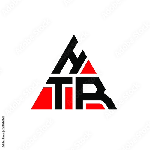 HTR triangle letter logo design with triangle shape. HTR triangle logo design monogram. HTR triangle vector logo template with red color. HTR triangular logo Simple, Elegant, and Luxurious Logo. HTR  photo