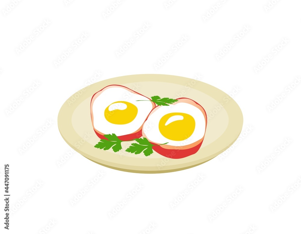 Delicious healthy breakfast scrambled eggs and tomatoes on a plate Delicious healthy breakfast scrambled eggs and tomatoes on a plate