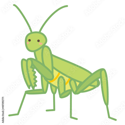 カマキリ　かわいいイラスト