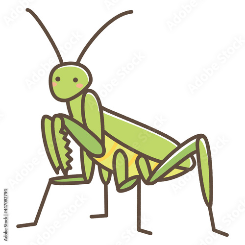 カマキリ　かわいいイラスト