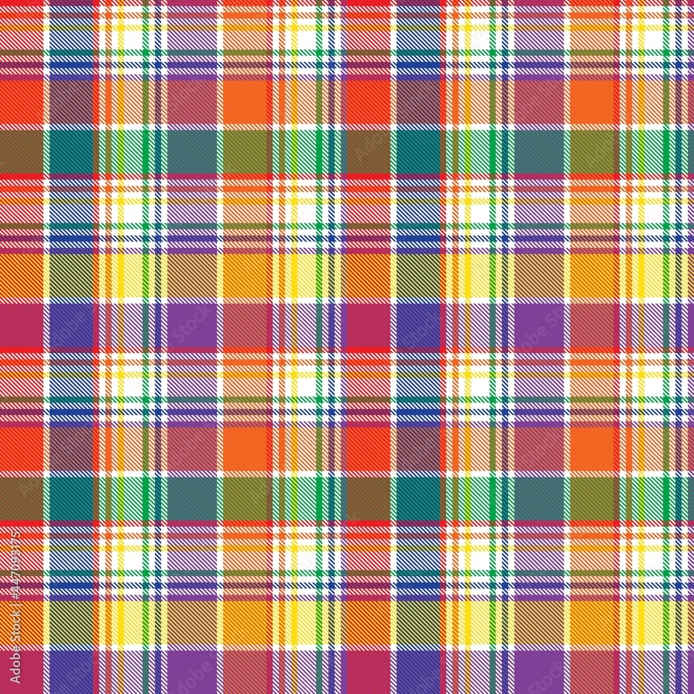 Rainbow Plaid Tartan Checkered Seamless Pattern Rainbow Plaid Tartan Checkered Seamless Pattern