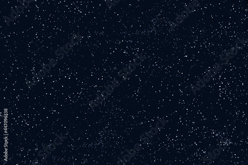 Starry night sky.  Dark blue night sky with stars.  Galaxy space background. 