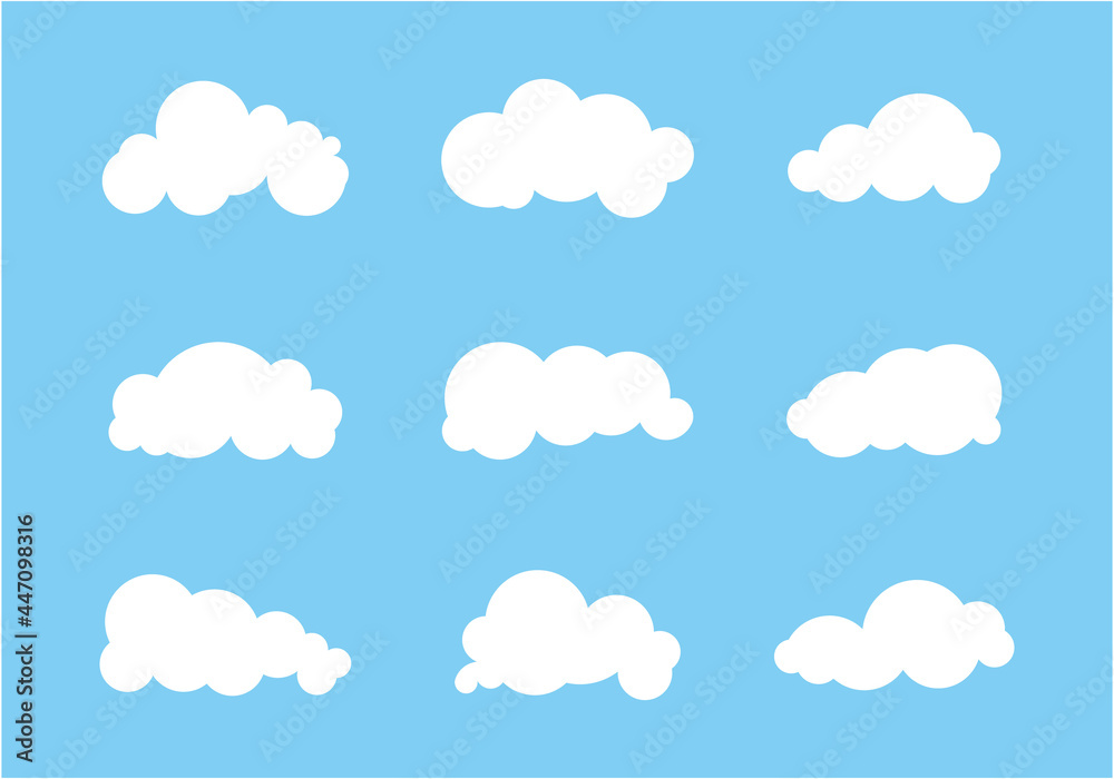 Set of cloud vector illustration