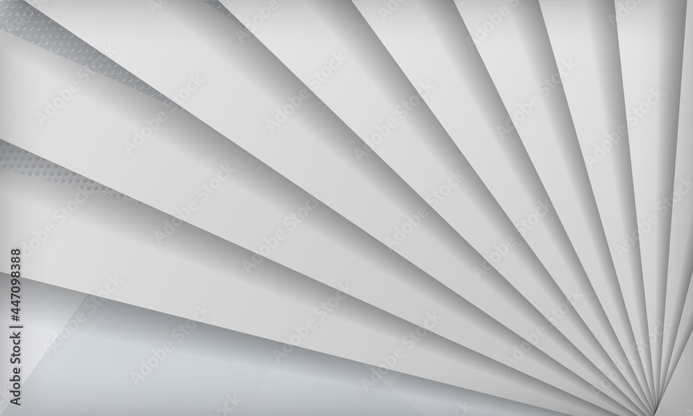 Obraz premium White abstract dimension papercut layer background.