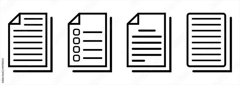 Document with approval check mark icon, quality sign. Document with approval check mark icon, quality sign.