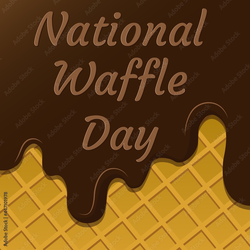 National Waffle Day. 24 August. The concept of a food festival in the United States. Waffles in