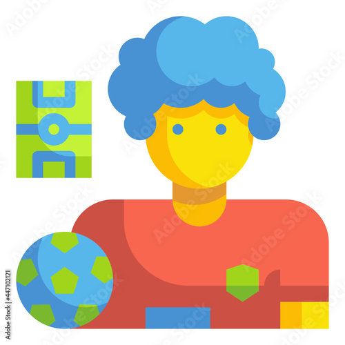 athlete flat icon