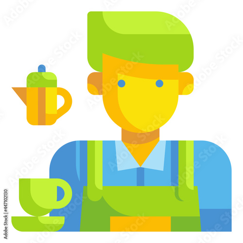 barista flat icon