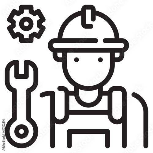 repairman line icon
