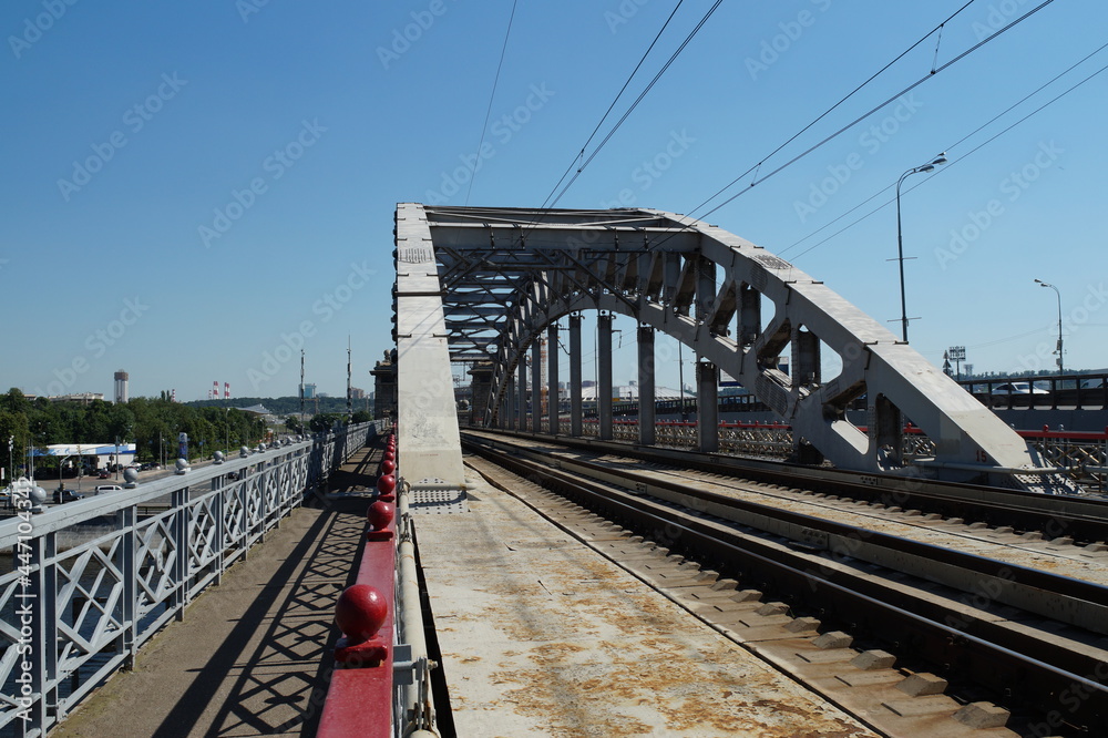 Fototapeta premium railway bridge over river