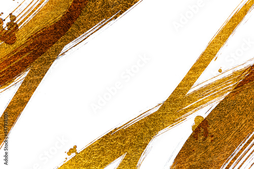 Brush painted gold line