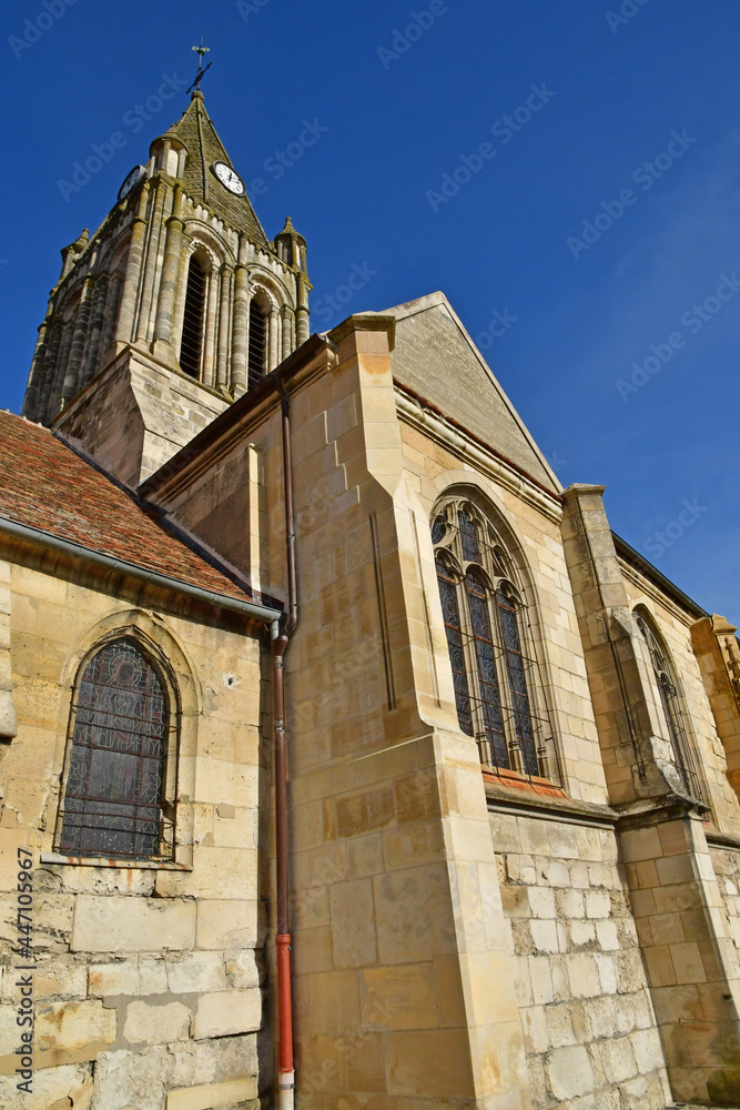Conflans Sainte Honorine; France - february 21 2021 : Saint Maclou church