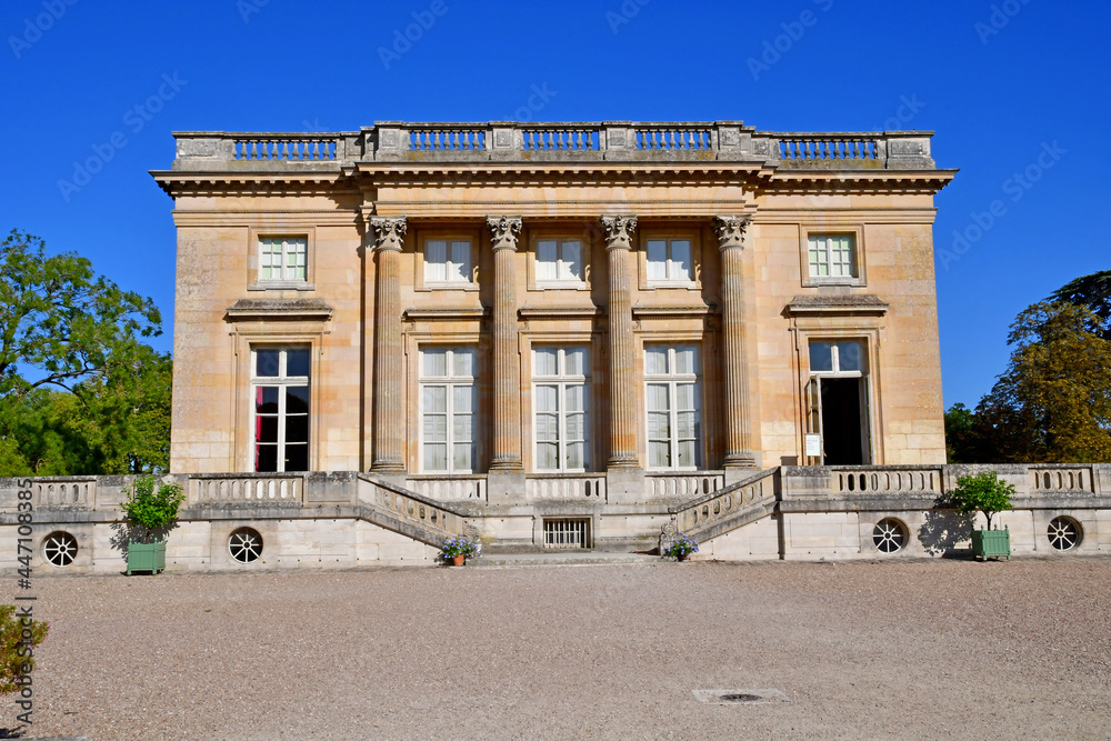 Versailles; France - september 22 2020 : the Petit Trianon in the Marie Antoinette estate