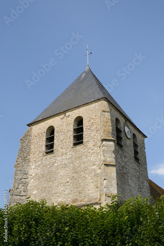 Longnes, France - june 29 2018 : Saint Pierre church