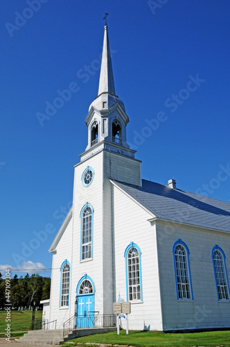 Quebec; Canada- june 25 2018 : historical church of Baie Sainte Catherine photo