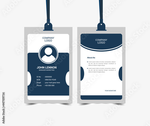Unique modern and new creative corporate id card design template