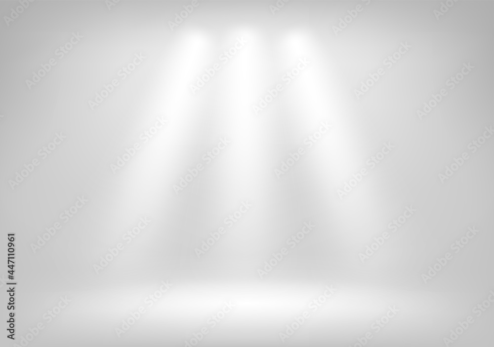 Obraz premium Bright illuminated room. Vector template for a content