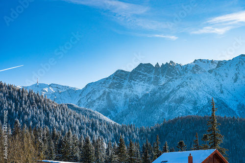 Rumänische Karpaten bei Busteni im Winter