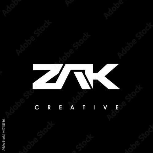 ZAK Letter Initial Logo Design Template Vector Illustration photo