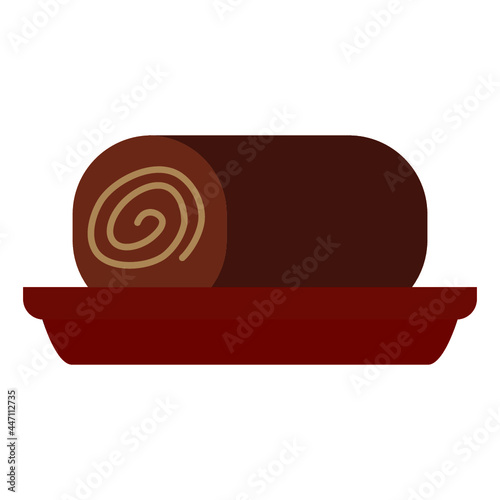 illustration of a plate with dessert