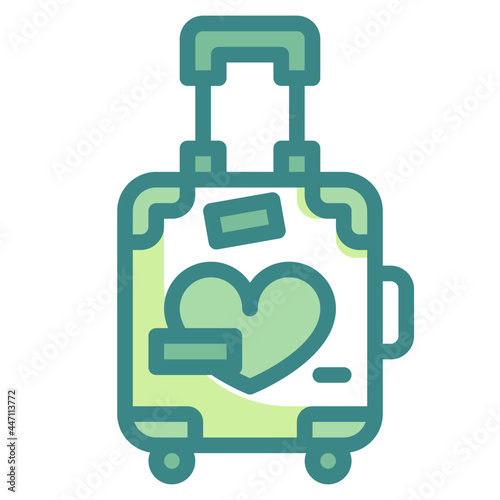 honeymoon blue line icon