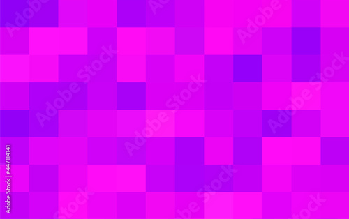 Abstract pixel purple background. Geometric texture from purple squares. A backing of mosaic squares. Vector illustration