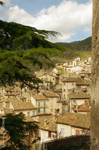 View of the ancient village of Scanno - Abruzzo - Italy photo