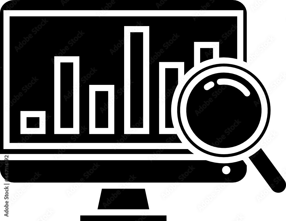 Analytics icon. Digital marketing concept icon style Analytics icon. Digital marketing concept icon style