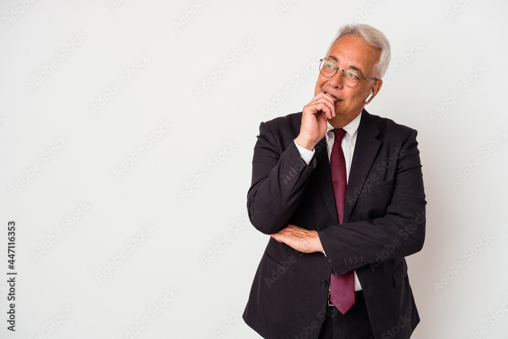 relaxed thinking about something looking at a copy space. relaxed thinking about something looking at a copy space.