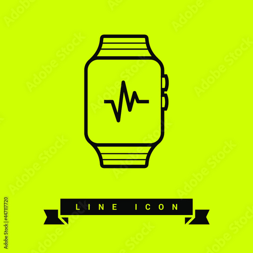 smartwatch multifunctional line vector icon