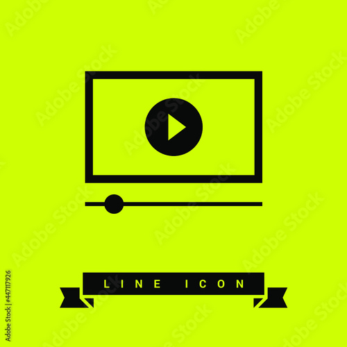 button isolated minimal icon. play graph line vector icon for websites and mobile minimalistic flat design.