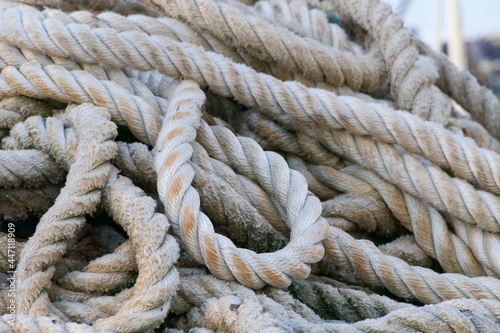 large size ropes that form backgrounds and textures