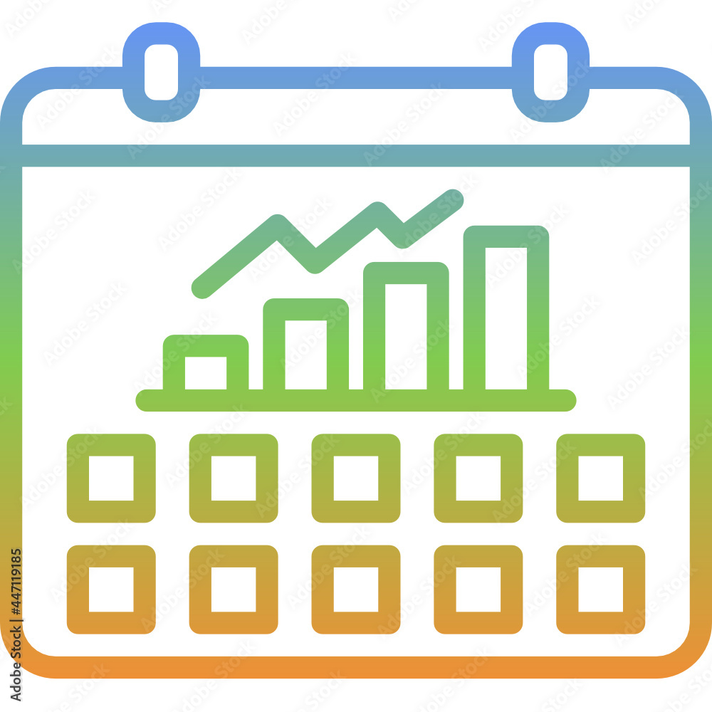 Obraz premium calendar gradient icon
