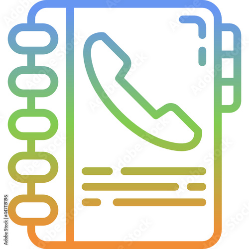 contact book gradient icon