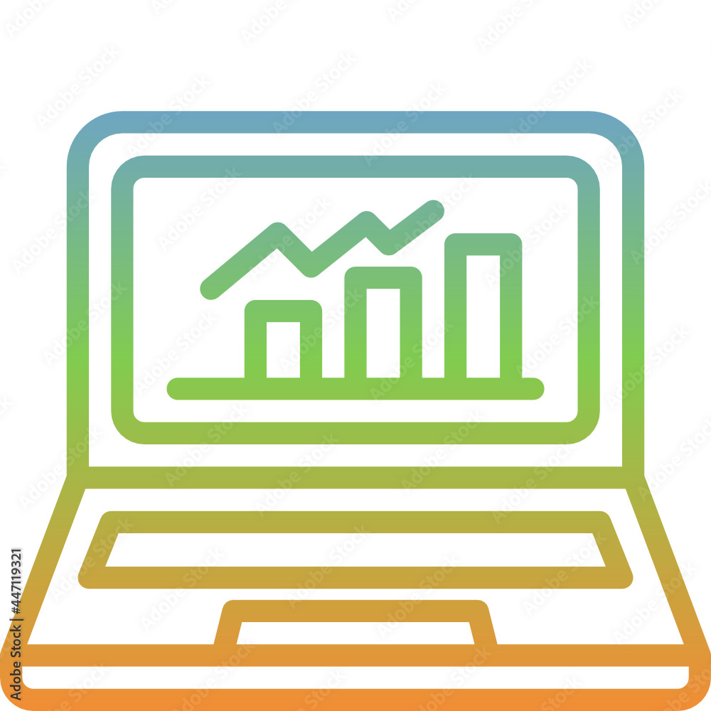 stock market gradient icon stock market gradient icon