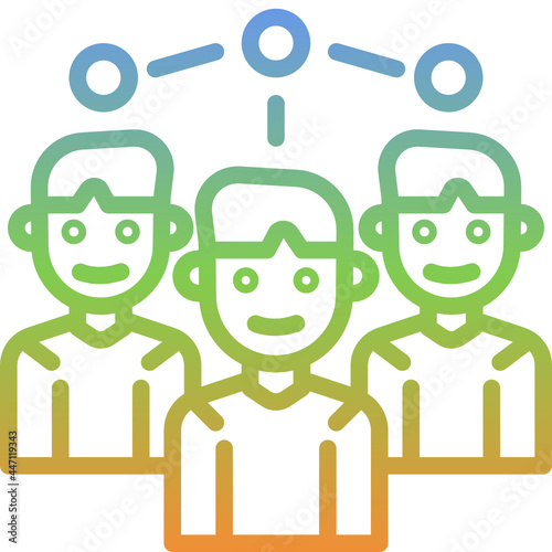 team gradient icon