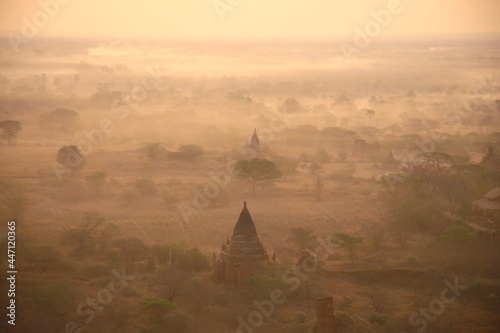 View of sunrise in Bagan, Myanmar © Takashi