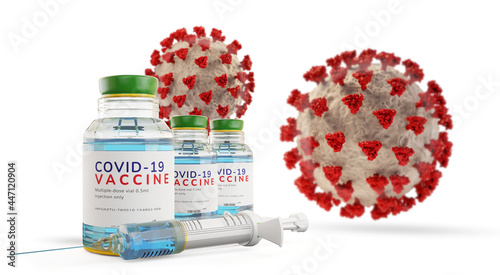 syringe and Coronavirus Cov...