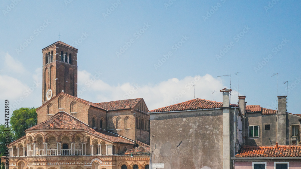 Basilica of Santi Maria e Donato and towoer, Murano, Venice, Italy