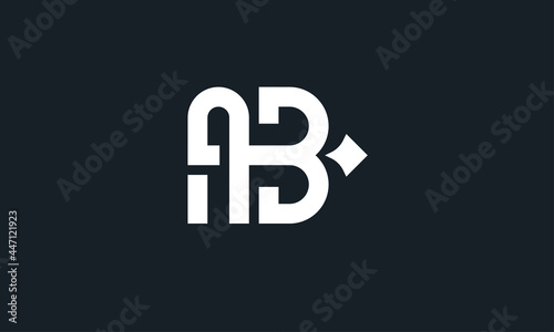Initial AB Logo, combination of the letters A and B to form a bow, usable for brand, business, personal, and company logos , flat design logo template, vector illustration