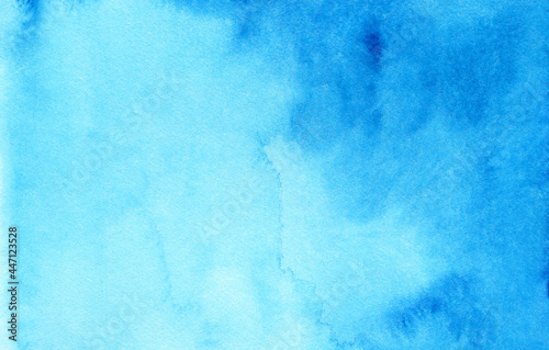 Abstract blue watercolor paper textured illustration for grunge design, vintage card, templates. Watercolor mockup 
