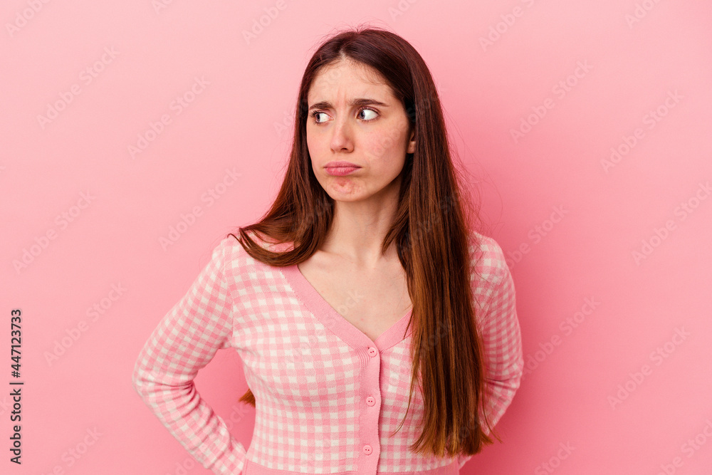 Fototapeta premium confused, feels doubtful and unsure.