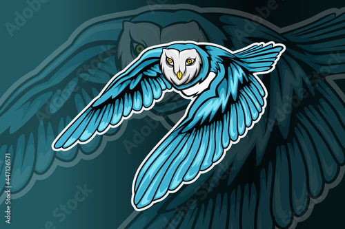 owl mascot esport logo design