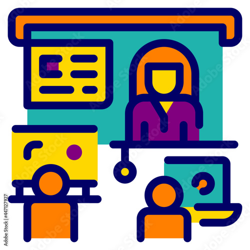 teaching line icon