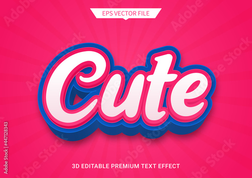 cute style 3d editable text style effect
