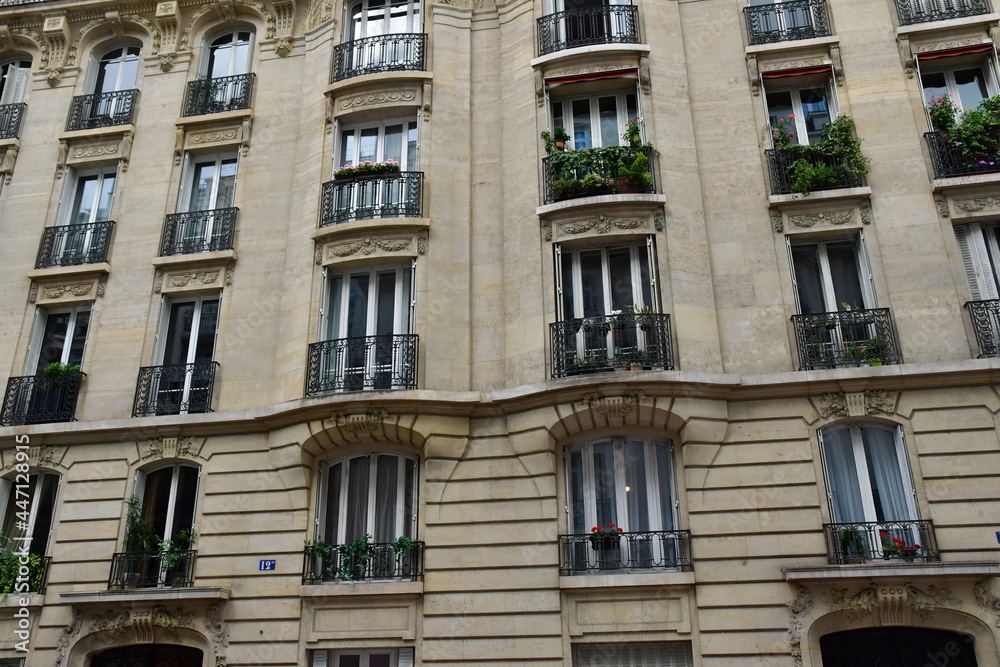 Paris; France - july 8 2021 : the Raynouard street
