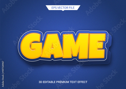quiz game 3d editable text style effect
