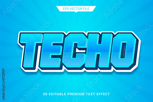 technology neon style 3d editable text style effect
