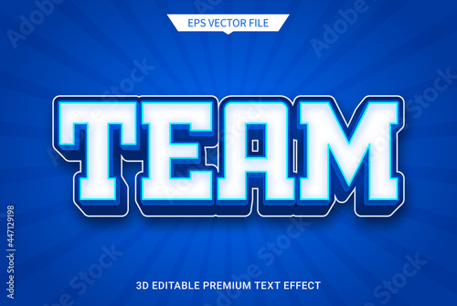 team neon 3d editable text style effect
